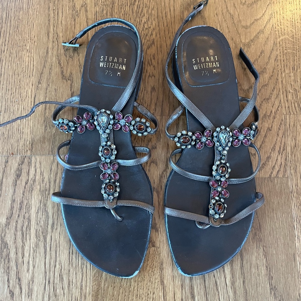 Stuart Weitzman Sandals Jeweled